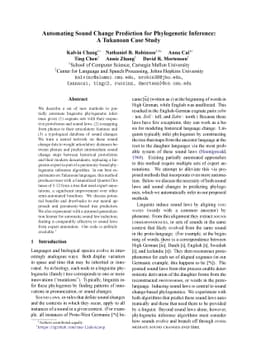 Automating Sound Change Prediction for Phylogenetic Inference: A
  Tukanoan Case Study