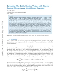 Estimating Max-Stable Random Vectors with Discrete Spectral Measure
  using Model-Based Clustering