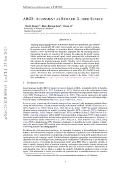 ARGS: Alignment as Reward-Guided Search