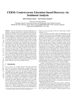 CERM: Context-aware Literature-based Discovery via Sentiment Analysis