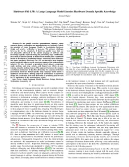 Hardware Phi-1.5B: A Large Language Model Encodes Hardware Domain
  Specific Knowledge