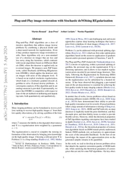 Plug-and-Play image restoration with Stochastic deNOising REgularization