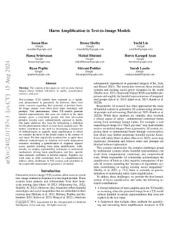 Harm Amplification in Text-to-Image Models