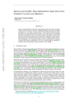 Distilling LLMs' Decomposition Abilities into Compact Language Models