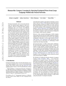Human-like Category Learning by Injecting Ecological Priors from Large
  Language Models into Neural Networks