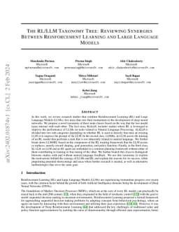 The RL/LLM Taxonomy Tree: Reviewing Synergies Between Reinforcement
  Learning and Large Language Models