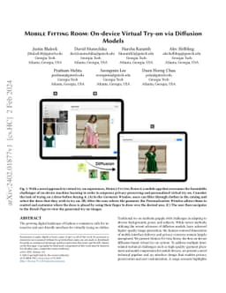 Mobile Fitting Room: On-device Virtual Try-on via Diffusion Models