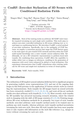 ConRF: Zero-shot Stylization of 3D Scenes with Conditioned Radiation
  Fields
