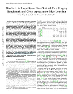 GenFace: A Large-Scale Fine-Grained Face Forgery Benchmark and Cross
  Appearance-Edge Learning