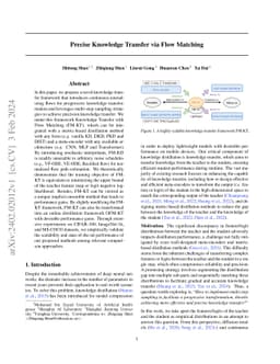 Precise Knowledge Transfer via Flow Matching