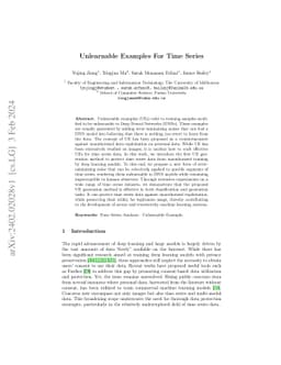 Unlearnable Examples For Time Series