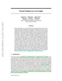 Neural Scaling Laws on Graphs