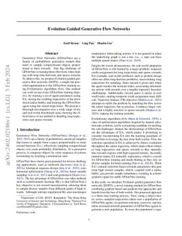 Evolution Guided Generative Flow Networks