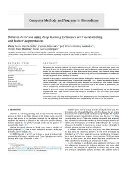 Diabetes detection using deep learning techniques with oversampling and
  feature augmentation