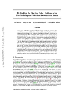 Rethinking the Starting Point: Collaborative Pre-Training for Federated
  Downstream Tasks