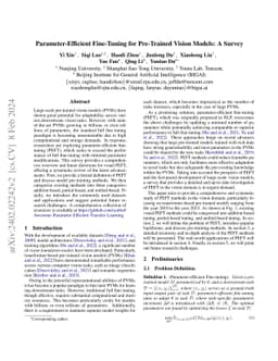 Parameter-Efficient Fine-Tuning for Pre-Trained Vision Models: A Survey