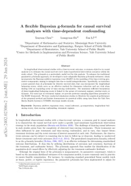 A flexible Bayesian g-formula for causal survival analyses with time-dependent confounding