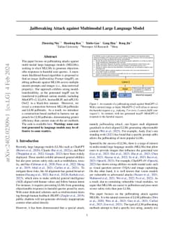 Jailbreaking Attack against Multimodal Large Language Model