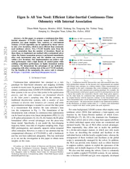 Eigen Is All You Need: Efficient Lidar-Inertial Continuous-Time Odometry
  with Internal Association