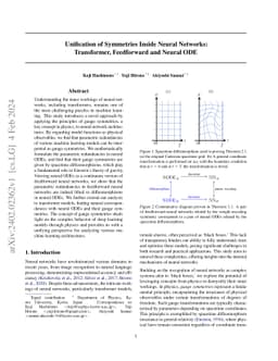 Unification of Symmetries Inside Neural Networks: Transformer,
  Feedforward and Neural ODE
