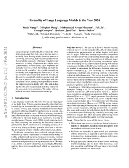 Factuality of Large Language Models in the Year 2024