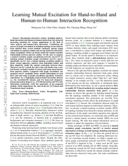 Learning Mutual Excitation for Hand-to-Hand and Human-to-Human
  Interaction Recognition