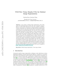 VM-UNet: Vision Mamba UNet for Medical Image Segmentation