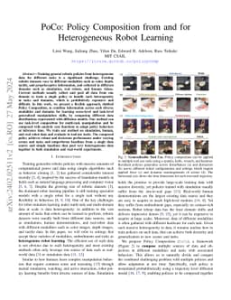 PoCo: Policy Composition from and for Heterogeneous Robot Learning