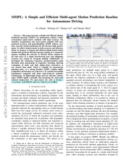 SIMPL: A Simple and Efficient Multi-agent Motion Prediction Baseline for
  Autonomous Driving