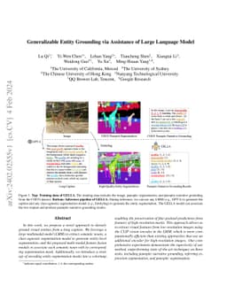 Generalizable Entity Grounding via Assistance of Large Language Model