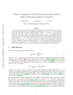 On the Complexity of Finite-Sum Smooth Optimization under the
  Polyak-Łojasiewicz Condition