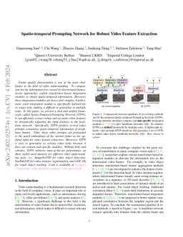 Spatio-temporal Prompting Network for Robust Video Feature Extraction