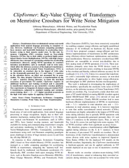 ClipFormer: Key-Value Clipping of Transformers on Memristive Crossbars
  for Write Noise Mitigation