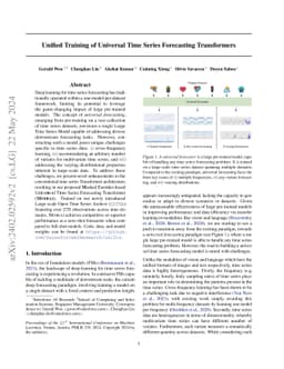 Unified Training of Universal Time Series Forecasting Transformers