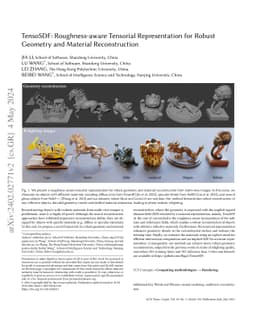 TensoSDF: Roughness-aware Tensorial Representation for Robust Geometry
  and Material Reconstruction