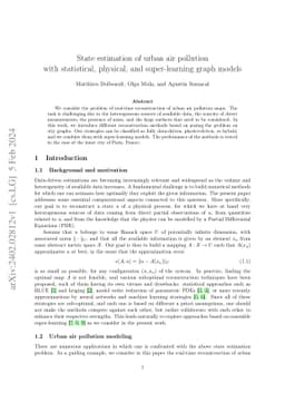 State estimation of urban air pollution with statistical, physical, and
  super-learning graph models