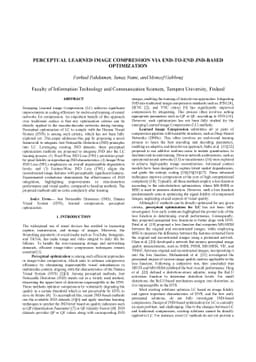 Perceptual Learned Image Compression via End-to-End JND-Based
  Optimization