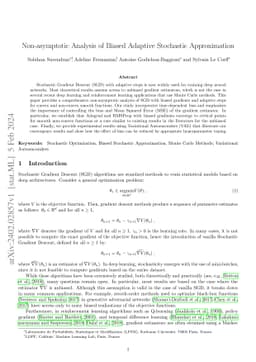 Non-asymptotic Analysis of Biased Adaptive Stochastic Approximation