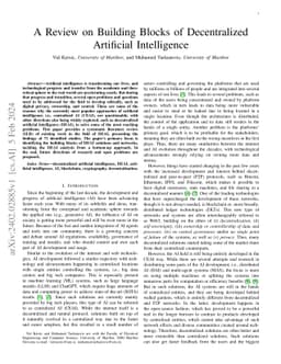 A Review on Building Blocks of Decentralized Artificial Intelligence
