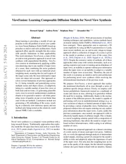 ViewFusion: Learning Composable Diffusion Models for Novel View
  Synthesis