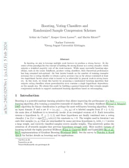 Boosting, Voting Classifiers and Randomized Sample Compression Schemes