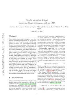 Careful with that Scalpel: Improving Gradient Surgery with an EMA
