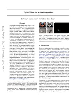 Taylor Videos for Action Recognition