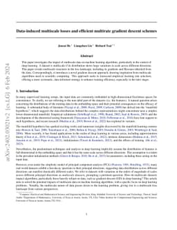 Data-induced multiscale losses and efficient multirate gradient descent
  schemes