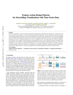 Feature-Action Design Patterns for Storytelling Visualizations with Time
  Series Data