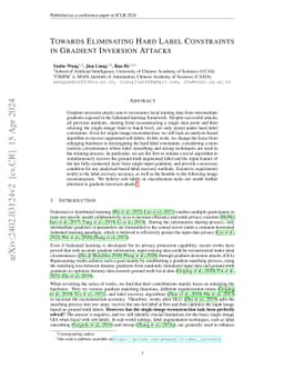 Towards Eliminating Hard Label Constraints in Gradient Inversion Attacks