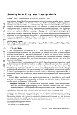 Detecting Scams Using Large Language Models