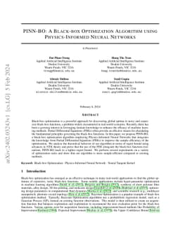 PINN-BO: A Black-box Optimization Algorithm using Physics-Informed
  Neural Networks