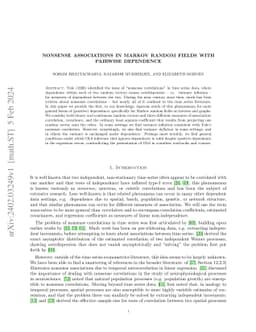 Nonsense associations in Markov random fields with pairwise dependence