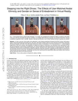 Stepping into the Right Shoes: The Effects of User-Matched Avatar
  Ethnicity and Gender on Sense of Embodiment in Virtual Reality